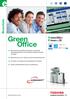 Green Office. Broschüre. Das weltweit erste Multifunktionssystem mit separater Aufbereitungseinheit für eine mehrfache Wiederverwendung von Papier.