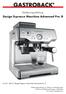 Design Espresso Maschine Advanced Pro G