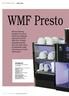 WMF Presto. Die Maschinen WMF Presto. Datenblatt (Alle Angaben netto und ohne Zustellgeräte)