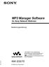 MP3 Manager Software for Sony Network Walkman