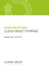 KURZANLEITUNG CLOUD OBJECT STORAGE