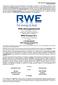 RWE Aktiengesellschaft. RWE Finance B.V.