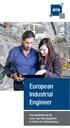 European Industrial Engineer. Top-Qualiﬁzierung für Fach- und Führungskräfte in Zeiten der Globalisierung