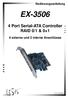 EX-3506 4 Port Serial-ATA Controller RAID 0/1 & 0+1 4 externe und 2 interne Anschlüsse