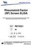Rheumatoid Factor (RF) Screen ELISA