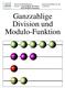 Ganzzahlige Division und Modulo-Funktion