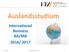 Auslandsstudium International Business BA/MA 2016/ 2017