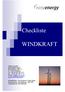 WINDKRAFT. Checkliste