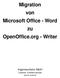 Migration von Microsoft Office Word zu OpenOffice.org Writer