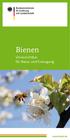 Bienen. Unverzichtbar für Natur und Erzeugung. www.bmel.de