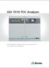 ADI 7010 TOC Analyzer. Kontinuierliche Überwachung des organischen Gesamtkohlenstoffgehalts