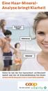 Eine Haar-Mineral- Analyse bringt Klarheit