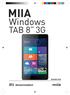 MIIA. Windows TAB 8 3G DEU. Benutzerhandbuch MIIA MWT-843G