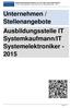 Unternehmen / Stellenangebote Ausbildungsstelle IT Systemkaufmann/IT Systemelektroniker - 2015