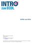INTRO zum ECDL INTRO zum ECDL
