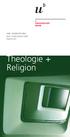 eine orientierung der theologischen Fakultät Theologie + Religion