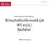 Wirtschaftsinformatik (ab WS 10/11) Bachelor