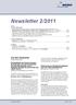 Newsletter 2/2011. aus dem Arbeitsrecht Abdingbarkeit des Anspruchs auf Entgeltumwandlung (BAG-Urteil vom 19.04.2011 3 AZR 154/09)...