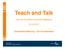 Teach and Talk. Otto-von-Guericke-Universität Magdeburg 28.10.2015. Systemakkreditierung Ein Praxisbeispiel