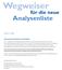 Wegweiser. Analysenliste