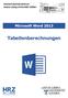 Microsoft Word 2013 Tabellenberechnungen