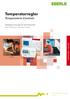 Temperaturregler. Temperature Controls. Intelligente Lösungen für die Heiztechnik Smart Thinking in Heating Controls HEIZTECHNIK / HEATING.