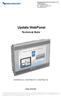 Update WebPanel. Technical Note WWPSE043 / WWPSE070 / WWPSE100. Stand: 23.05.2013
