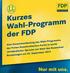 Kurzes Wahl-Programm der FDP