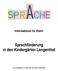 Informationen für Eltern Sprachförderung in den Kindergärten Langenthal