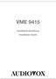 VME 9415. Installationsanleitung Installation Guide