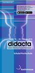 www.didacta.de Jetzt Programm online planen: www.didacta-koeln.de/programm oder mit der offiziellen App zur didacta 2016 Schule/Hochschule