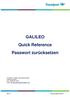 GALILEO Quick Reference Passwort zurücksetzen
