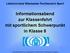 Leibnizschule Wiesbaden Fachbereich Sport Informationsabend zur Klassenfahrt mit sportlichem Schwerpunkt in Klasse 8