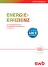 swb-förderprogramm ENERGIE- EFFIZIENZ Ihr Förderprogramm für Energieeffizienzmaßnahmen im Gewerbe JETZT BIS ZU SICHERN!