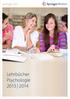 springer.com Lehrbücher Psychologie 2013 2014