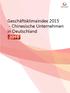 Geschäftsklimaindex 2015 - Chinesische Unternehmen in Deutschland