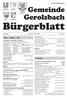 Bürgerblatt. Gemeinde. Gerolsbach
