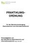 PRAKTIKUMS- ORDNUNG. für den Bachelorstudiengang Elektrotechnik und Informationstechnik