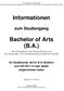 Informationen. Bachelor of Arts (B.A.)