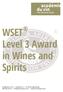 WSET Level 3 Award in Wines and Spirits