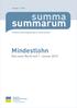 Ausgabe 1 2015. summa summarum. Sozialversicherungsprüfung im Unternehmen. Mindestlohn