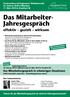 Das Mitarbeiter- Jahresgespräch