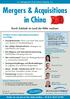 Mergers & Acquisitions in China