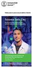 Science Info Day. Naturwissenschaften, Mathematik und Informatik an der Universität Zürich studieren