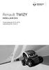 Renault TWIZY MODELLJAHR 2016. Preise gültig ab 02.01.2016 Datenstand 29.12.2015
