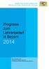 Prognose zum Lehrerbedarf in Bayern 2014