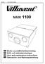MAXI 1100 Bruks- og vedlikeholdsanvisning Drift- och skötselanvisningar User and maintenance instructions Gebrauchs- und Wartungsanleitung