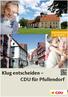 Gemeinderatswahl 25. Mai 2014. Foto: corbisimages.com. Foto: Laurence Chaperon. Klug entscheiden CDU für Pfullendorf