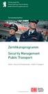 Zertifikatsprogramm Security Management Public Transport
