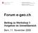 Forum e-geo.ch. Beitrag zu Workshop 1: Vorgehen im Umweltbereich. Bern, 11. November 2009